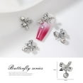 thumbnail image 2 of dianhelloya 10Pcs Sparkling Rhinestones Nail Charms Three-dimensional Bowknot Alloy DIY Accessories, 2 of 8