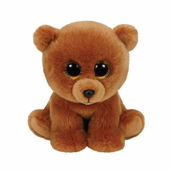 Ty Beanie Baby - BROWNIE the  Brown Bear 6" (Glitter Eyes) (No Ty Hang Tag)(BONUS 1 FUN CHOPS)