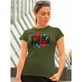 thumbnail image 2 of Bad Reputation Slogan T-Shirt Women -Image by Shutterstock, Female 5X-Large, 2 of 4