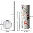 thumbnail image 5 of 20oz Multicolor Christmas Deer Pattern Skinny Tumblers Stainless Steel Tumbler with Lid and Straw,Vacuum Insulated Double Wall Travel Tumbler Cups with Cleaning Brush for Coffee,Tea, 5 of 6