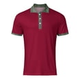 thumbnail image 4 of adviicd Polo pour Hommes Polo à Manches Courtes Évacuant l'Humidité Performance Dry Fit Golf Polo Rouge,m, 4 of 4