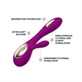 thumbnail image 3 of LELO SORAYA Wave Rabbit Sex Toy Double Stimulation Vibrating Massager for Women, Deep Rose, 3 of 6