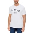 thumbnail image 2 of s.Oliver Camiseta hombre - Basic, estampado logo, cuello redondo, algodón Blanco 2XL (XX-Large), 2 of 5