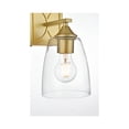 thumbnail image 6 of Living District Harris 1-Light Iron & Glass Bath Sconce in Brass/Clear, 6 of 6