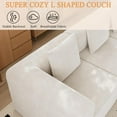 thumbnail image 5 of Akaber Modular Sectional Couches for Living Room with Deep Seat, 68.7'' 2 Seats L-Shape Cloud Sofa Couch, High Density Memory Foam, Boneless Upholstered Couches, Easy Assembly (Warm White), 5 of 7