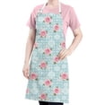 thumbnail image 5 of Pioneer Flower Floral Print Pattern Apron for Women and Men, Cotton Linen Waterproof with Pockets, Adjustable, 33x27 Inch for Kitchen, Gardening, BBQ, Salon, 5 of 6