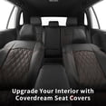 thumbnail image 4 of Coverdream Custom Fit Car Seat Covers Faux Leather Full Set Water Resistant Airbag Compatible for 2019-2025 Toyota RAV4 Hybrid SE XSE Prime PHEV SUV, 4 of 8