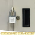 thumbnail image 6 of Keyed Padlock 40mm (1-9/16") Keyed Different Lock Stainless Steel Pin Tumbler PadLock Long Shackle with Key 2Pcs, 6 of 7