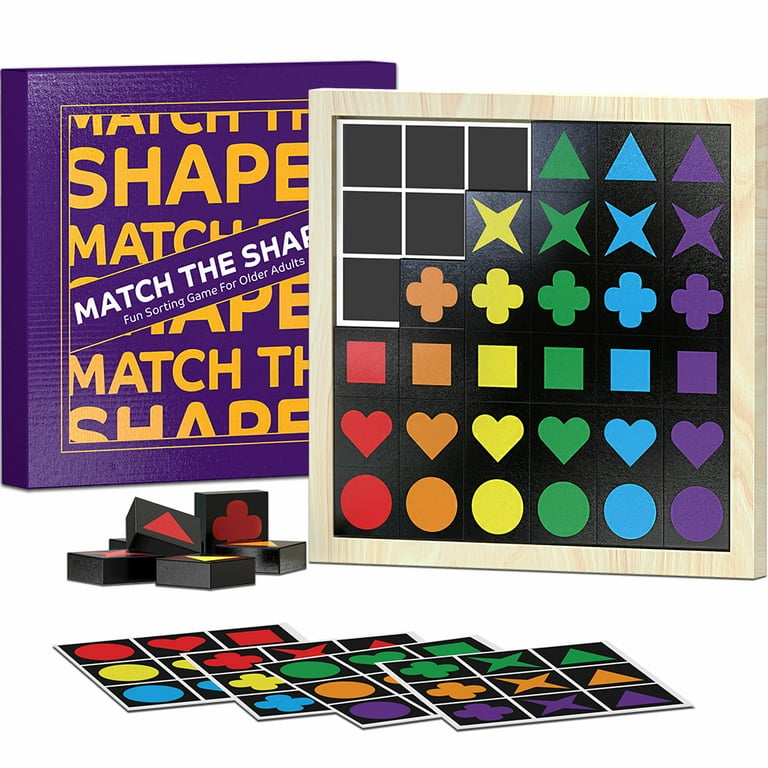 Keeping Busy Match the Shapes Dementia Activity for Seniors, Stroke  Patients, or Cognitively Disabled