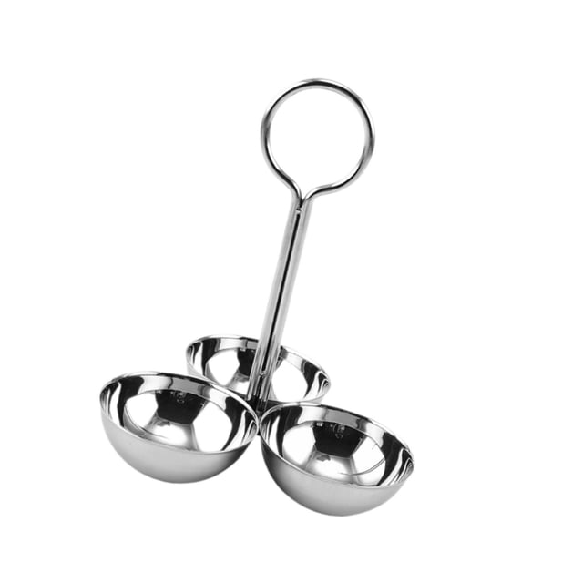 simhoa Condiment Serving Bowl Divided Serving Tray Chip Dips Serving Dishes Snack Stand 3 Bowls