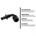 thumbnail image 3 of Socketless Hose End Fitting, Black 90 Degree Push-On Hose Barb Adapter, Aluminum -6 AN, 3 of 6