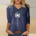thumbnail image 2 of Active Tops Women Short Sleeve Athletic Tops Loose Womens Tops Neck Tee Shirt Women Running Shirt Womens Short Sleeve Raglan Tee Women Running Long Sleeve Women Thin Long Sleeve Blue XL, 2 of 5
