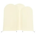 thumbnail image 5 of 3pcs Arch Backdrop Stand+Cover Freestanding Wedding Arch Stand Beige Party Decor, 5 of 16