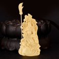 thumbnail image 2 of Figuras talladas de Guan Yu, amuleto de estatua de Buda tallada a mano para decoración del hogar, 2 of 8