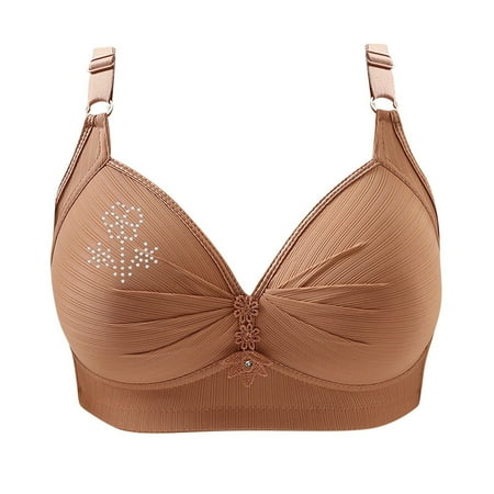 Weikingp Bras for Women  Bras for Women No Underwire Adjustable Bras Full Coverage Support Bralette Plus Size Everyday Bra Push Up Bra Plus Size Lingerie Clearance Brown Xl