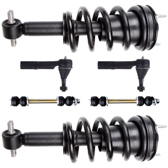 ECCPP Front Strut Spring Assembly Stabilizer Bar Link Tie Rod End Fits 2007-2013 for Chevrolet Silverado 1500 2007-2013 for GMC Sierra 1500 replace for 139105 K700432 ES800223
