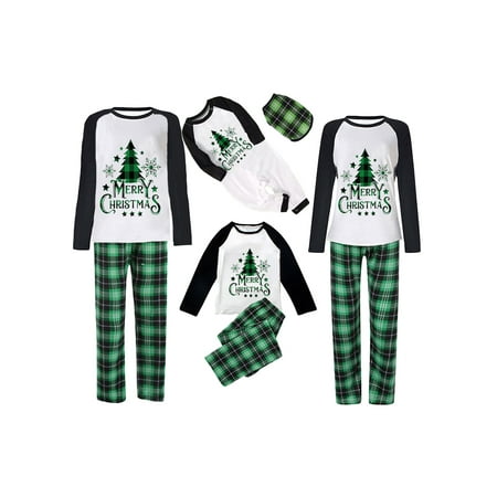 

Qiylii Family Matching Christmas Pajamas Set Long Sleeve Sleepwear Nightwear For Couples Kids Baby