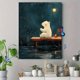 thumbnail image 4 of Qisvanset 12x16 Inch Polar Bear Fishing Canvas Wall Art, Ocean Animal Playroom Bedroom Birthday Decor, 4 of 5