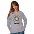 thumbnail image 3 of Love Progress Gay Pride Flag Spiral Unisex Plus Fleece Graphic Sweatshirt Brisco Brands 2X, 3 of 5