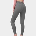 thumbnail image 5 of Tdoqot Workout Leggings for Women- Gym Butt Lifting High Rise Slim Fit Stretch Yoga Leggings Gray, 5 of 5