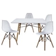 thumbnail image 1 of Set de Comedor Oslo 120cm Melamina 4 Sillas Eames Blanco Mundo In Minimalista, 1 of 8