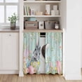 thumbnail image 6 of Easter Kitchen Curtain for Berdoom Living Room Cafe 45 Inch Length, Farmhouse Spring Rabbit Eggs Flowers Leaf Wood Tiers Curtains Light Filtering Drapes Rod Pocket Window Treatment 2 Panels 52"Wx45"L, 6 of 8