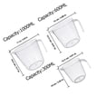 thumbnail image 2 of unbranded 3Ud Taza Medidora Transparente Graduada Para Cocina Resistente Y Portátil Uso Doméstico, 2 of 7