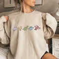 thumbnail image 4 of Sudadera con estampado de dinosaurio, jerséis casuales de cuello redondo y manga larga para otoño e invierno, sudaderas de gran tamaño para mujer, 4 of 5