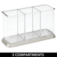thumbnail image 3 of Soporte para cubiertos mDesign Hyde Collection, transparente y cepillado, 3 of 8