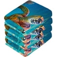 thumbnail image 3 of Coolnut 2 Pack Sea Turtle Pure Cotton Washcloths 12 x 12 Inch Reusable Absorbent Soft Cotton Face Towels Fingertip Towels Set for Gym Towels,Hotel and Spa Wash cloth, 3 of 7