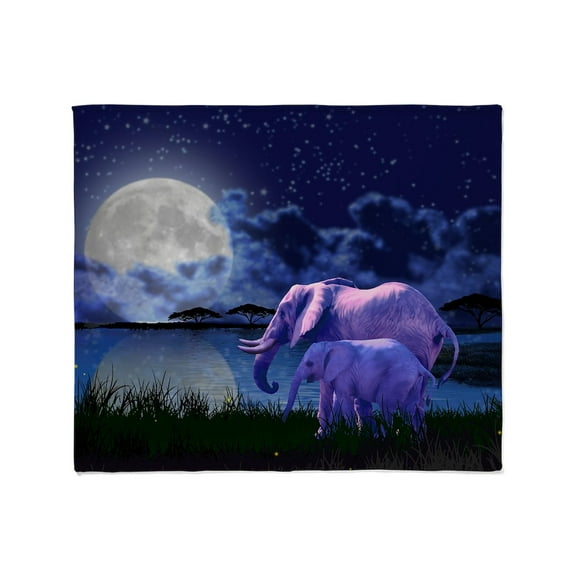 CafePress - Contemplative Elephants Throw Blanket - Soft Fleece Throw Blanket, 50"x60" for All Ages
