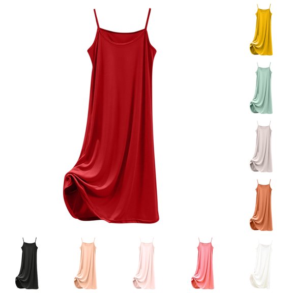 QSXADF Womens Sleeveless Nightgown Mini Sleep Dress Women's Sleeveless Nightgown Short Modals Solid Color Loose Soft Comfortable Home Sleepwear Ladies Loungewear