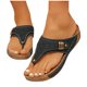 thumbnail image 4 of Casual Sandalias de Cuña de las Mujeres Metal Recortado Perforado Flip Flop Mules, Sandalias de las Mujeres Cómodas Tamaño Plus Primavera Verano Respirable, 4 of 9