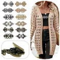 thumbnail image 2 of K-KED Retro Vintage Women Shirt Clip Dress Back Sweater Clasps Brooch Clothing Decor /-Style 3 silver, 2 of 9