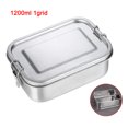 thumbnail image 3 of CAROOTU Stainless Steel Lunch Box 3/2/1 Compartment Metal Bento Lunch Box Container, 3 of 7
