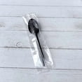 thumbnail image 3 of Mediumweight Polypropylene Cutlery, Individually Wrapped, Spoon, Plastic, Black, 1,000/Carton | Bundle of 5, 3 of 5