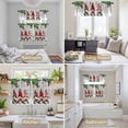 thumbnail image 6 of Christmas Gnomes Grey Kitchen Curtains Sets for Windows 36 Inch Length, Xmas Pine Branch Cardinal Birds Snowflakes Rod Pocket Window Treatments Tier Curtains and Valances Set for Bedroom/Bathroom, 6 of 8