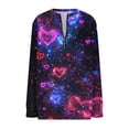 thumbnail image 4 of Mifsaly Valentine Sweatshirts for Women Hearts Print Half Zip Sweatshirt Oversized Long Sleeve Pullover Tops Casual Office Party Holiday Spring Outfits 2026, 4 of 5