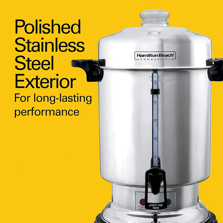 Hamilton Beach Commercial Stainless Steel Coffee Urn 60 Cup Capacity D50065 Walmart