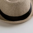 thumbnail image 3 of AAOMASSR Men Women Summer Sun Wide Flat Big Brim Fedora Panama Paper Straw Hat Cap, 3 of 5