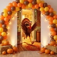 thumbnail image 5 of 72 x 35 Inch Happy Thanksgiving Banner Door Cover, Fall Harvest Themed Porch Sign, Large Front Door Wall Backdrop for Indoor Outdoor Party Decorations and Photo Booth Props, #01, 5 of 5