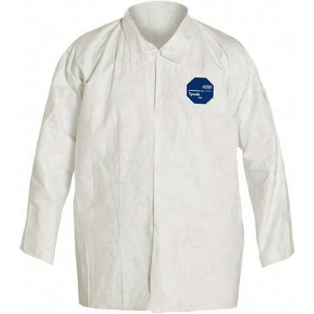 Dupont Disposable Shirt,2XL,Snap,PK50 TY303SWH2X005000