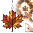 thumbnail image 2 of Stained Glass Style Fall Leaf Suncatchers, Flat Acrylic Maple Ginkgo Leaf Hanging Ornament, Autumn Window Pendant, Thanksgiving Wreath Accessory, Harvest Leaf Decor, Seasonal Indoor Wall Decoration, 2 of 4