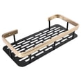 thumbnail image 1 of Miangastore Wall Shelf Stylish Nail Bathroom Storage Rack Black Corner Organizer For Holding Toothbrushes Cups More, 1 of 9