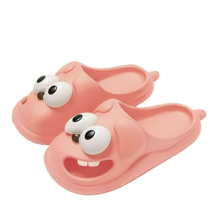 

Jungdeepe Big Eye Dog Slippers Big Eye Dog Fun Cartoon Package Head EVA Slippers Cute Cartoon Dog Slippers Soft Thick Sole Comfy Sandals Slides