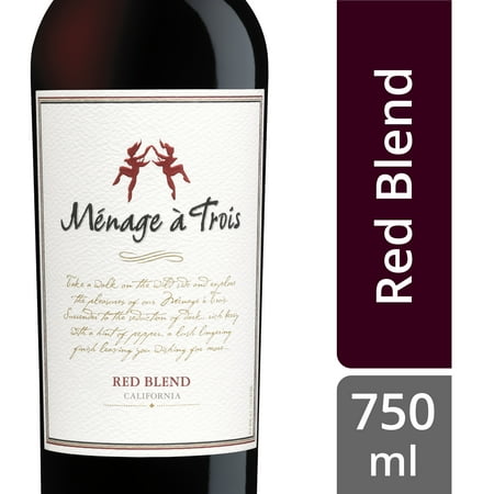 Walmart Grocery Menage A Trois Red Wine 750 Ml