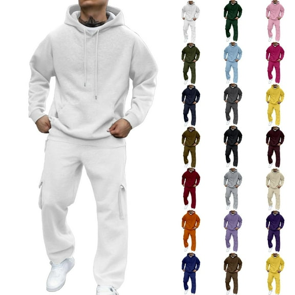 Mens Tracksuits 2 Piece Outfit Sets Fall Winter Clothes Casual Sportswear Outerwear Loungewear Men's Fashion, Dark Green, Size XXXL