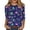 Z27-Blue, variant on Halloween Shirts for Women Funny Pumpkin Ghost Bat Print 3/4 Sleeve Tunic Tops Cute Crew Neck Halloween Plus Size Fall Holiday Blouse