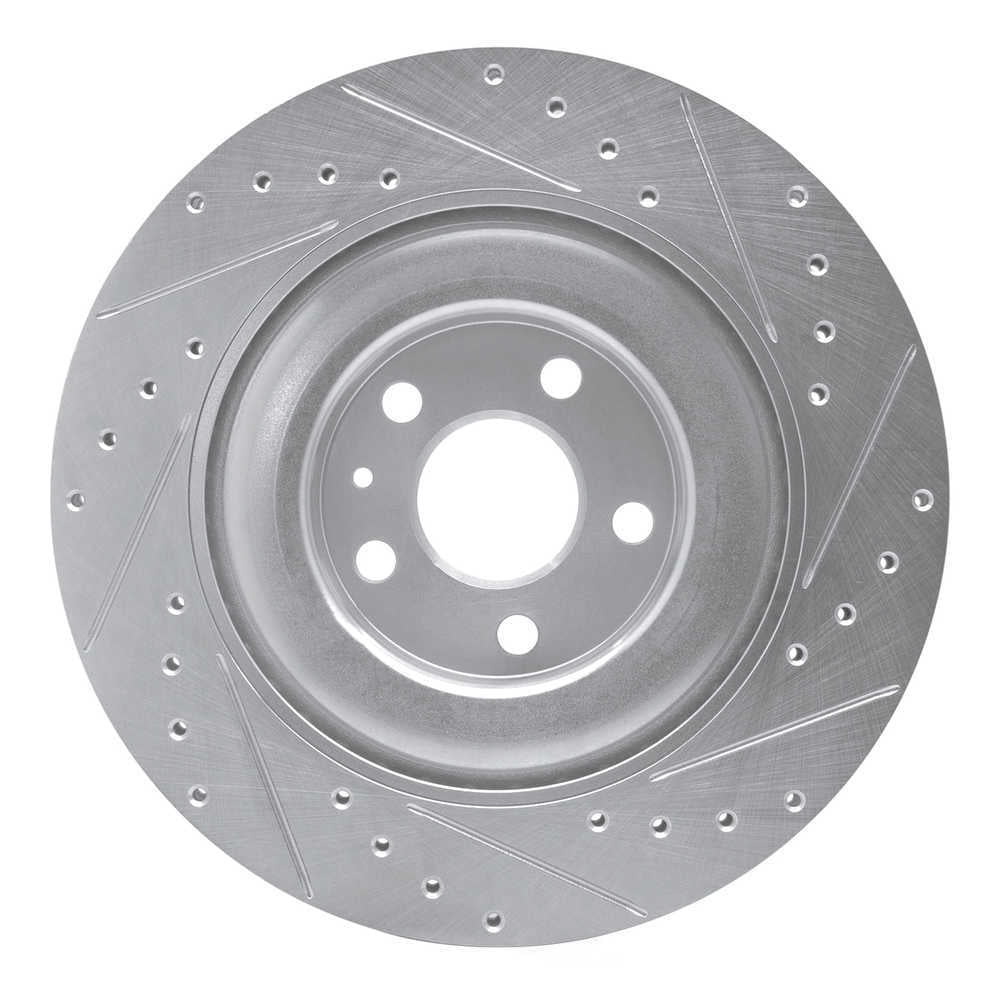 Dynamic Friction Company 631-27054L DFC Brake Rotor - Drilled And Slotted - Silver