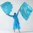 thumbnail image 4 of Baisdan Worship Flags for Dance Church Praise Dance Flags with Flexible Rods, Light Blue, 2Pack, 4 of 5